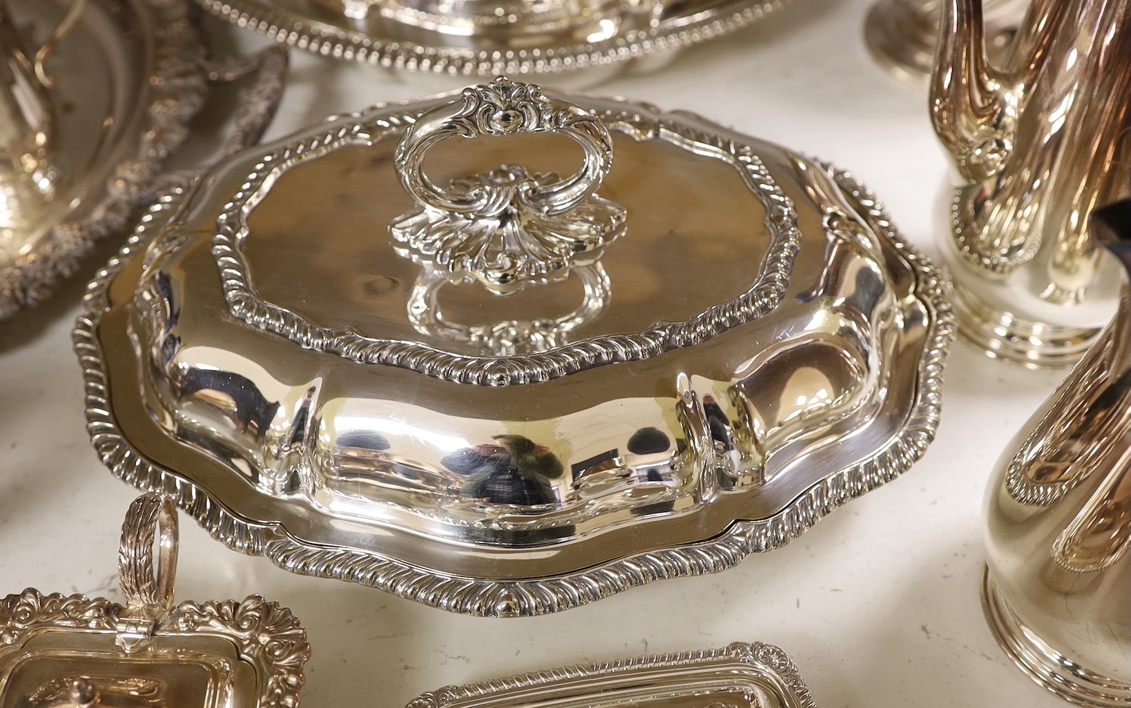 A large quantity of plated wares